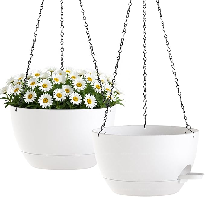 2 Pack 10 Inch Self Watering Hanging Planters by zople