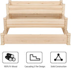 Yaheetech 3 Tier 47 x 47 x 22in Raised Garden Bed Horticulture Outdoor Elevated - Image 8