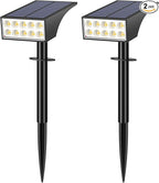 Solar Spot Lights Outdoor Waterproof IP65, Bright LEDs Solar Landscape Lighting by WENATY