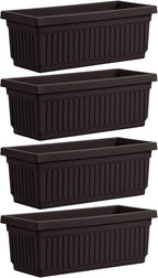 HC Companies 24 Inch Long Fluted Plastic Venetian Garden Window Container by TheHCCompanies
