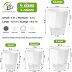 6 Pack Self Watering Pots for Indoor Plants, 8.4 Inches Self Watering Planters - Image 3