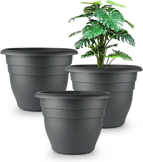 12 Inch Plant Pots, Large Planters by RooTrimmer
