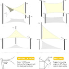 Artpuch Waterproof Sun Shade Sail, UV Resistant Rain Canopy, Curved Edges Shade - Image 6