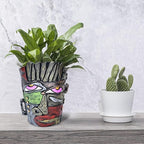 Abstract Face Planters Pots Head, Unique Head Planter - Image 8