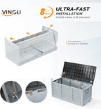 VINGLI 75 Gallon Collapsible Outdoor Storage Box, Simple-to-assemble Plastic - Image 2
