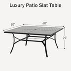 PHI VILLA Large Outdoor Square Dining Table - Image 3