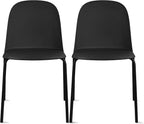 2xhome Modern Stackable Armless Dining Chair | Plastic Shell Seat by 2xhome