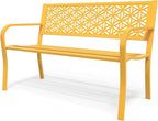 VINGLI 50" Outdoor Bench Metal by VINGLI