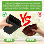 Square Nursery Pots 5.5 Inch, Plastic Plant Pot - Image 4