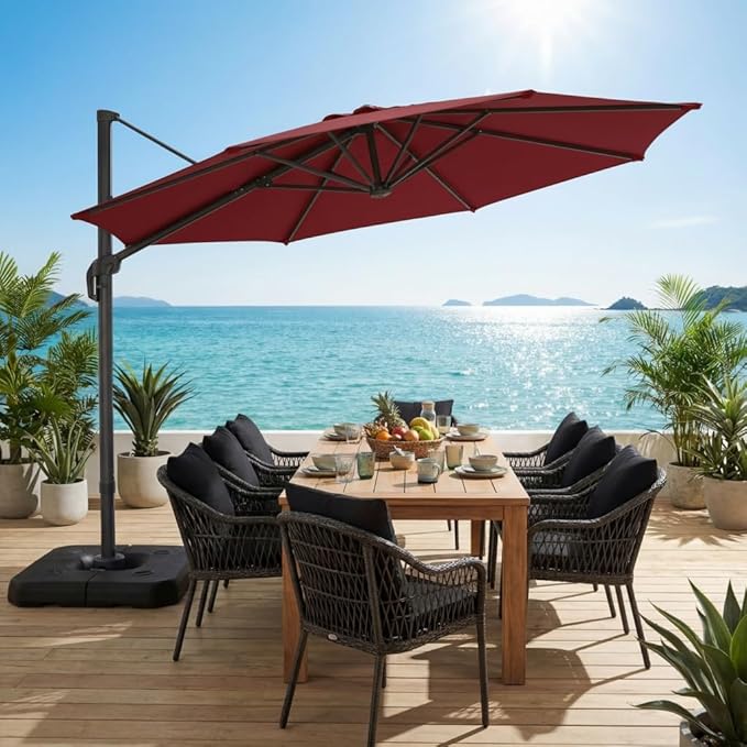 HOTEEL10x10ft Patio Umbrella Cantilever Umbrellas - Image 2