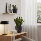 Docrin Blue Honeycomb Ceramic Plant Pot Set - Image 6