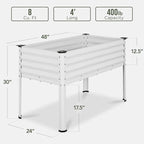 Best Choice Products 48x24x30in Galvanized Raised Garden Bed, Metal Elevated - Image 2