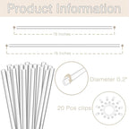 Plant Stakes, Plant Sticks 20PCS Acrylic Clear Plant Support Stakes, 16 Inches - Image 2