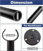 10FT String Light Poles for The Outdoor, Heavy Duty Metal Lighting Stand Pole - Image 4