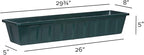 Root & Vessel Poly-Pro Plastic Flower Box Planter, Hunter Green - Image 3