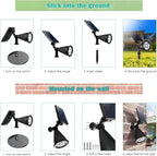 URPOWER Solar Lights Outdoor, 2-in-1 Waterproof Adjustable Solar Spotlights - Image 6