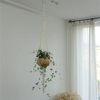 Macrame Plant Hanger Polyester Rope 42 Inch Outdoor Indoor Adjustable Hanging - Image 2