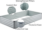2 Pack 8x4x1FT Galvanized Raised Garden Bed Kit, Outdoor Metal Planter Box - Image 4