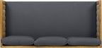 Merax 67.5" Outdoor Patio Daybed 3 Seater Sofa Bed, Acacia Wood Frame - Image 6