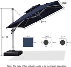 PURPLE LEAF 9ft Patio Umbrella Outdoor Square Umbrella Large Cantilever - Image 8