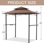 AECOJOY 8' x 5' Outdoor Grill Gazebo Canopy, BBQ Canopy - Image 7