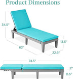 Best Choice Products Outdoor Lounge Chair, Resin Patio Chaise Lounger - Image 3