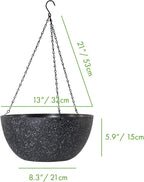 WOUSIWER 13 inch 2Pack Large Hanging Planters - Image 4