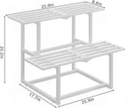Metal Plant Stand Indoor, Outdoor Iron Plant Shelf, Heavy Duty Slatted Display - Image 2