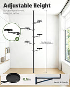 Tension Rod Plant Stand, 5 Tier Tension Pole Plant Stand - Image 5