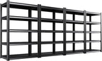 Set of 4 71"H-35"W Garage Shelving-2050LBS 5 Tier Storage Shelves, Adjustable by Unknown
