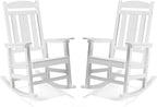 LUE BONA Outdoor Rocking Chairs Set of 4, Weather Resistant HDPS Poly Rocker - Image 8