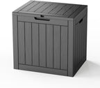 35 Gallon Outdoor Deck Box, Lockable Waterproof Outdoor Storage Boxes by MAIUSCOLI