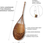 Handmade 100% Thai Bamboo Hanging Orchid Basket – 4 Inch Set of 3 - Image 4