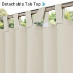 NICETOWN Detachable Sticky Tab Top Outdoor Curtain - Image 3