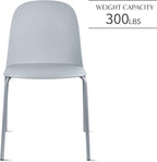 2xhome Modern Stackable Armless Dining Chair | Plastic Shell Seat - Image 5
