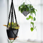 3 Pack Self Watering Hanging Planters Macrame Plant Hangers - Image 8