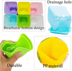 Haawooky 48 PCS 3 Inch Colorful Plastic Plant Pot, Plastic Square Nursery Pots - Image 3