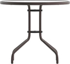 Flash Furniture Bellamy 31.5'' Round Indoor/Outdoor Tempered Glass Metal Frame - Image 8