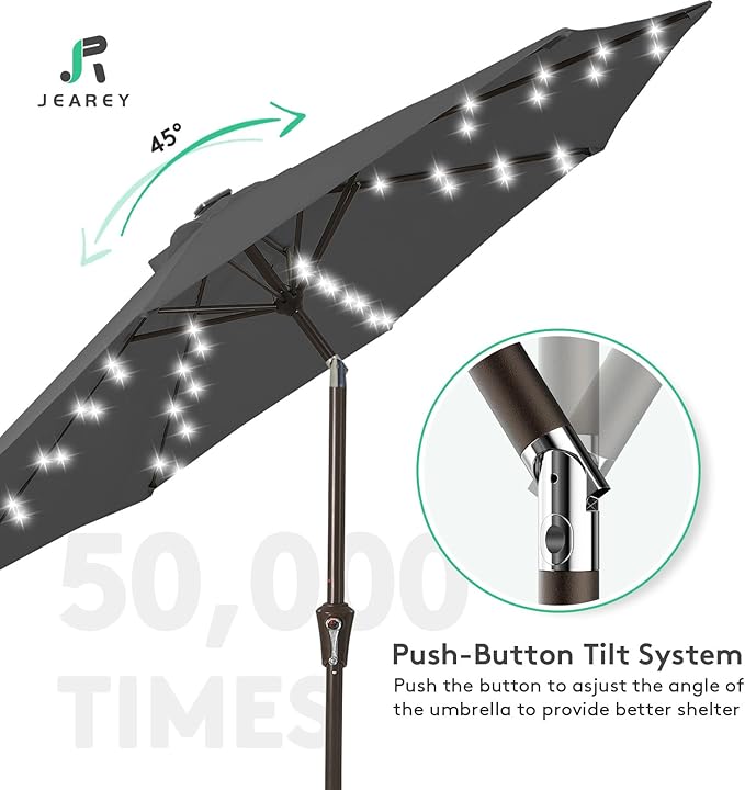 JEAREY 9FT Outdoor Patio Umbrella - Image 4