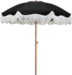 AMMSUN Boho Fringe Umbrella Outdoor Patio, 6.5ft UPF50+ Picnic Umbrella by AMMSUN