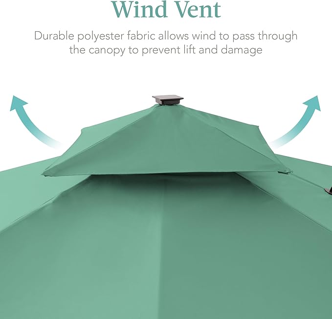 Best Choice Products 10x10ft Cantilever Patio Umbrella w/Base Included - Image 6