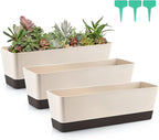 Skelang 3 Pcs Rectangular Plant Pot, 16.7" Flower Planter Box, Windowsill by Skelang
