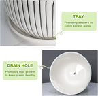 Ceramic Plant Pots Set of 3, 6.75/5.6/4.2 inch Planters - Image 3