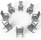 Oversized Rocking Chair Set of 8, Outdoor Rocking Chair by THOEOE
