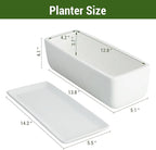 MyGift 14 Inch Ceramic Indoor Plant Pot - Image 6