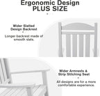 Devoko HDPE Rocking Chair Plastic Outdoor Indoor Patio Rocker Chair High Back - Image 4