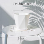 InmeRun Plant Pots Indoor Plastic Flower Pots Outdoor 5 inch Set of 12 Pack - Image 4