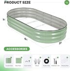 Galvanized Raised Garden Bed Outdoor, Rust-Resistant Garden Planter Box - Image 4