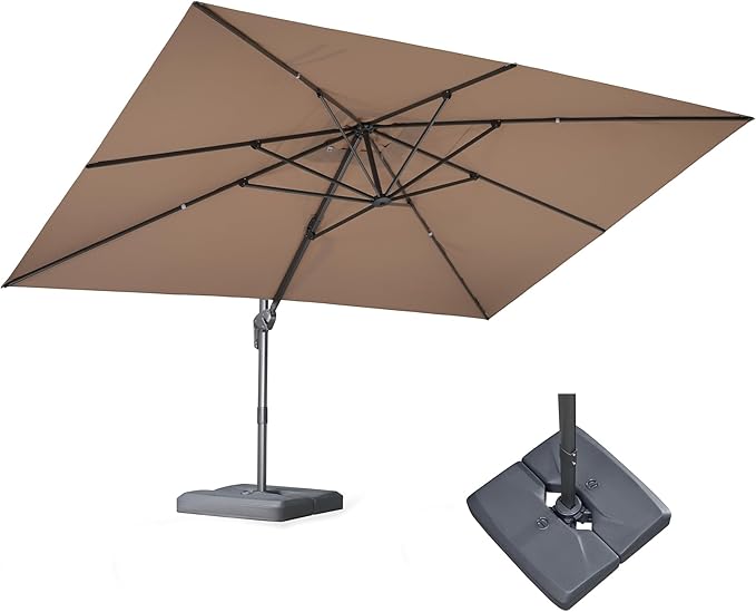 PURPLE LEAF 9' X 11.5' Rectangle Cantilever Umbrella - Image 2