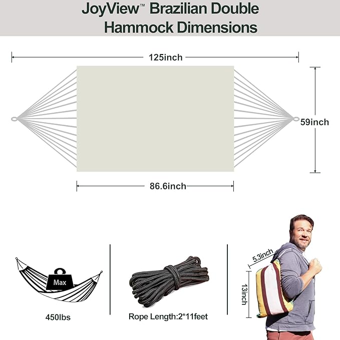 JoyView Brazilian Double Hammock - Image 2